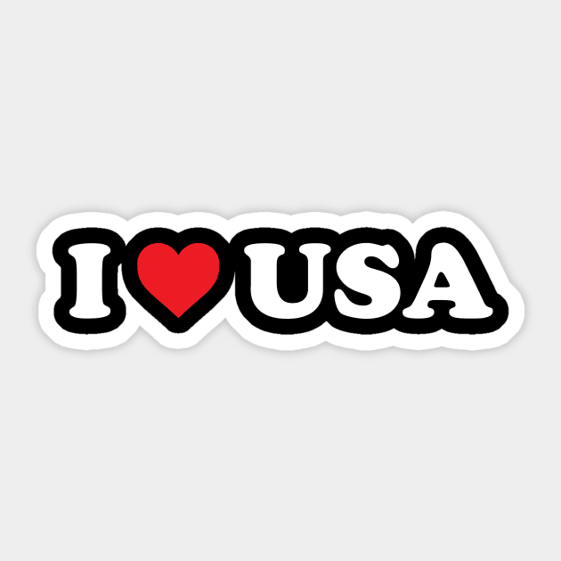 I ❤️ USA Sticker by Novel_Designs